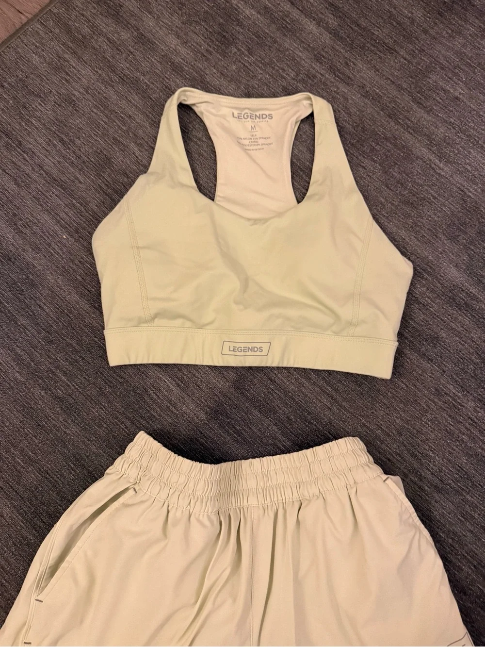 Legends matching workout set in honeydew